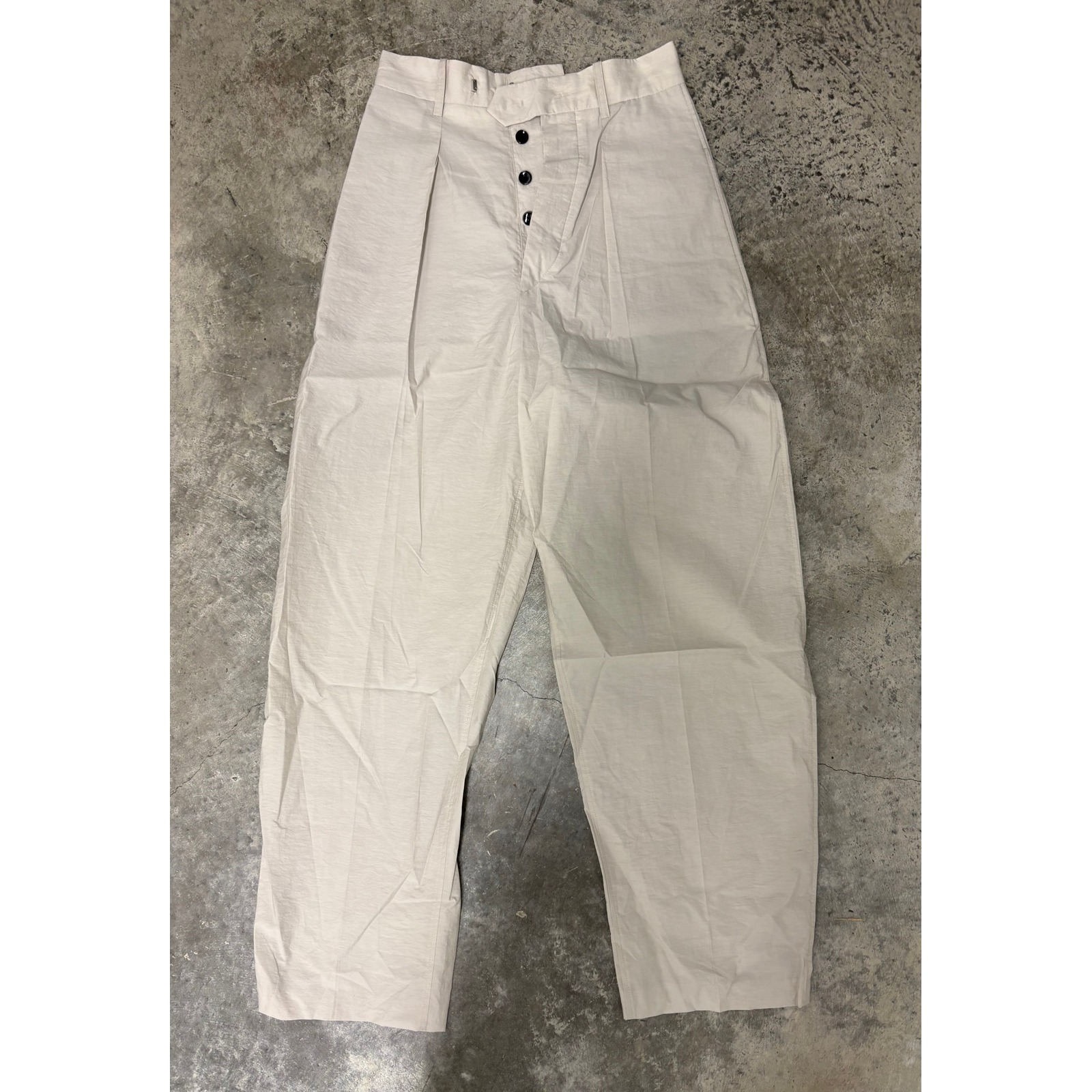 Isabel Marant Tacoma Trousers Women's Beige High Waist Pleated Pants